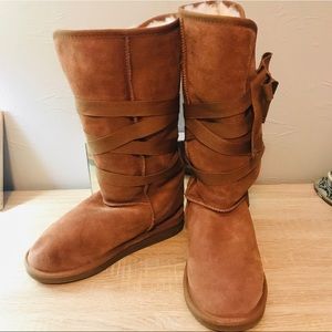 Emu Australia Tall Hip Boot in Chestnut size 8